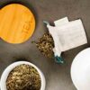 Sachet de thé lavable en tissus bio réutilisable