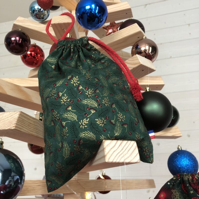 Moyen Sac Cadeau Réutilisable de Noël