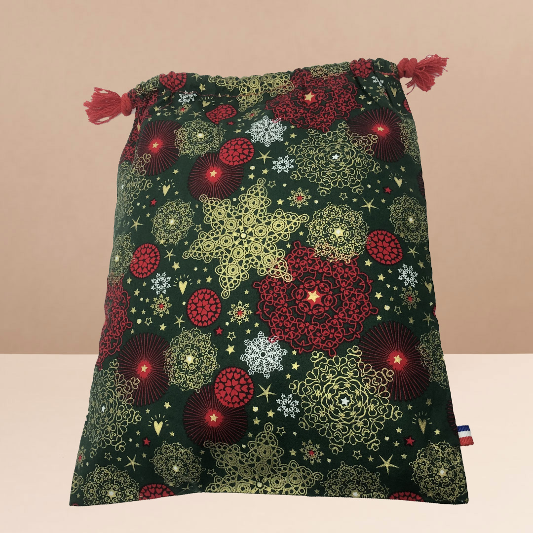 Grand Sac Cadeau de Noël Réutilisable