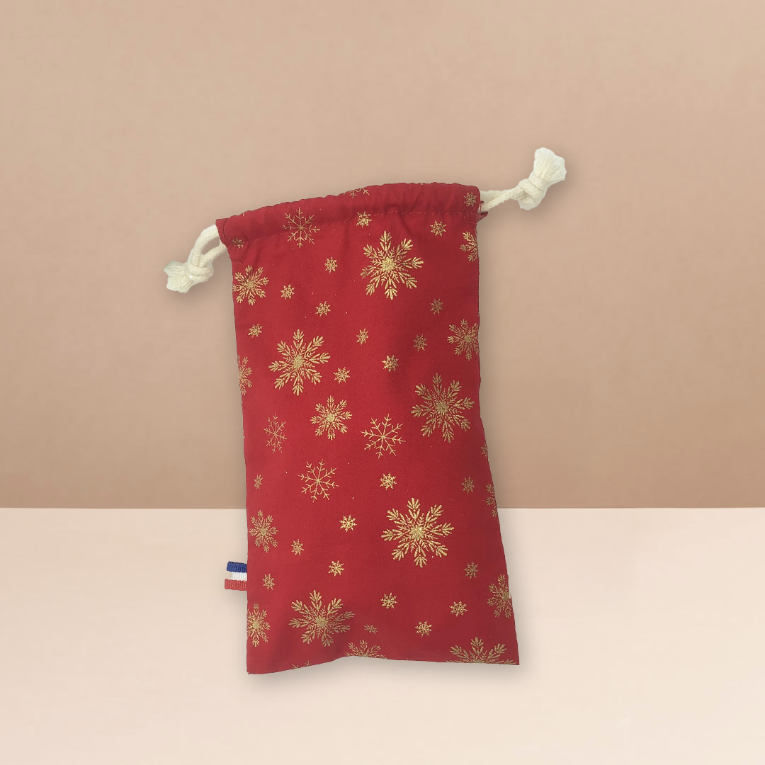 Petit Sac Cadeau Réutilisable de Noël