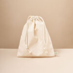 sac de courses et multiples usages avec cordon refermable en tissu bio
